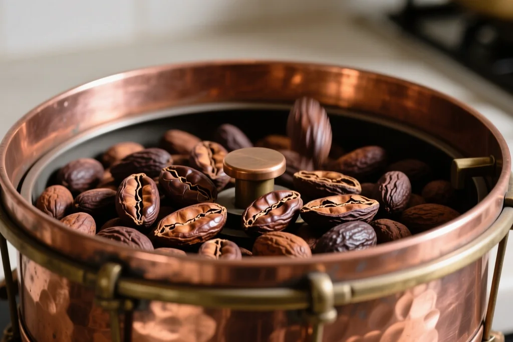 Lavorazione — Tostatura del cacao: temperatura, tempo e flavour
